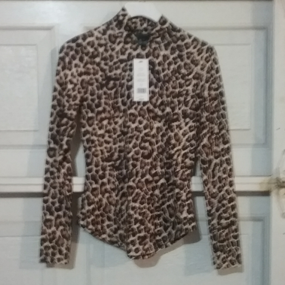 Orange leopard long sleeve